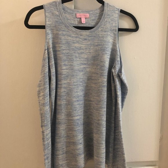 Lilly Pulitzer Lyon sweater Lapis Blue Space dye - Picture 4 of 12